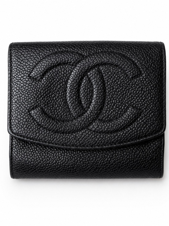 CHANEL Handbags - CHANEL Black Quilted CC Fold Wallet